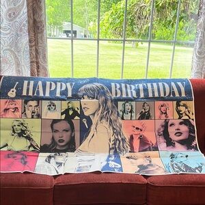 Taylor Swift Colorful Happy Birthday Banner NWOT